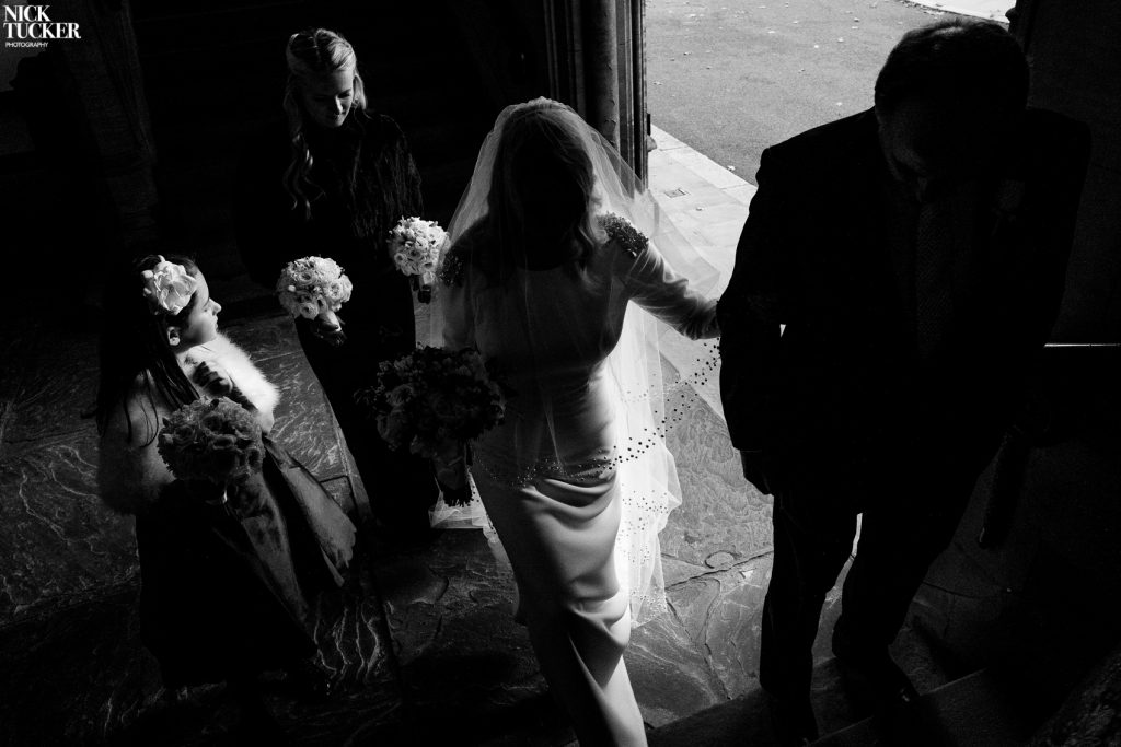 bride in shadow london wedding photographer