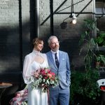 relaxed bride and groom portraits at Bourne & Hollingsworth Clerkenwell