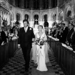 Bride and groom wedding ceremony St Bartholomew the Great church London