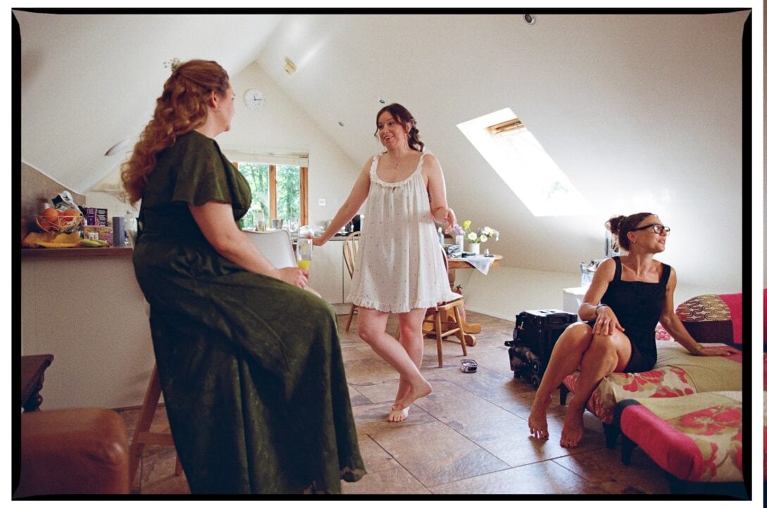 Zoe getting ready with friends at Wellington Wood