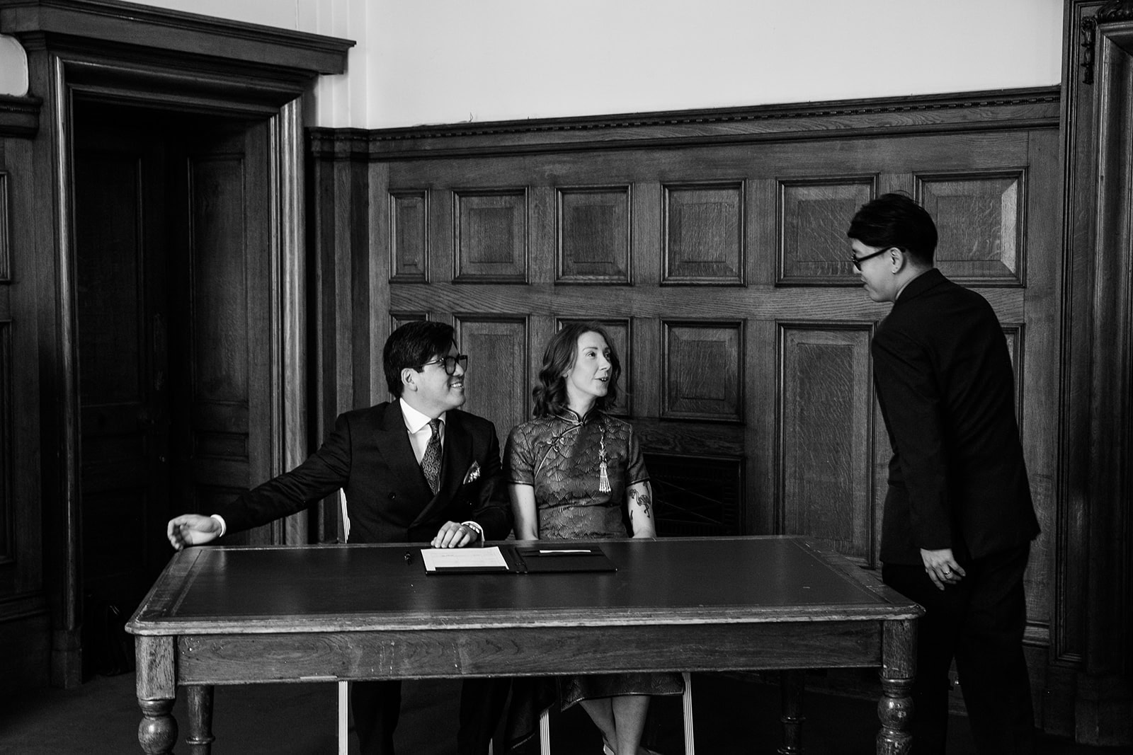 Signing the register in the Richmond Suite