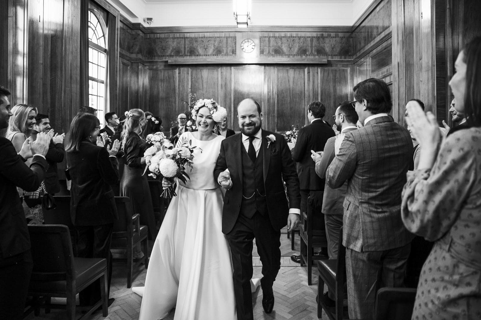 Jo and Will leaving the ceremony together